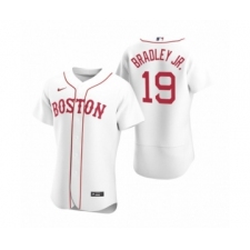 Men Boston Red Sox #19 Jackie Bradley Jr. Nike White Authentic 2020 Alternate Jersey