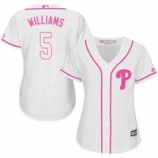Women's Majestic Philadelphia Phillies #5 Nick Williams Authentic White Fashion Cool Base MLB Jersey