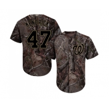 Men's Washington Nationals #47 Howie Kendrick Authentic Camo Realtree Collection Flex Base Baseball Jersey