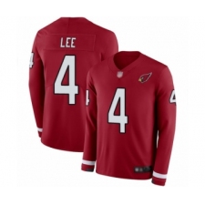 Men's Arizona Cardinals #4 Andy Lee Limited Red Therma Long Sleeve Football Jersey