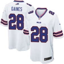 Youth Nike Buffalo Bills #28 E.J. Gaines Game White NFL Jersey