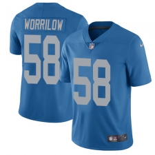 Men's Nike Detroit Lions #58 Paul Worrilow Elite Blue Alternate NFL Jersey