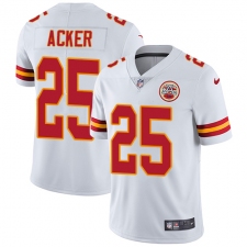 Men's Nike Kansas City Chiefs #25 Kenneth Acker White Vapor Untouchable Limited Player NFL Jersey