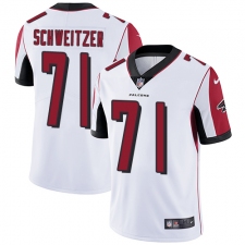 Men's Nike Atlanta Falcons #71 Wes Schweitzer White Vapor Untouchable Limited Player NFL Jersey