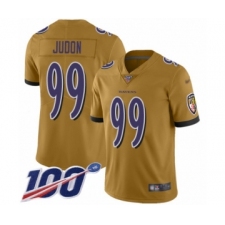 Youth Baltimore Ravens #99 Matt Judon Limited Gold Inverted Legend 100th Season Football Jersey