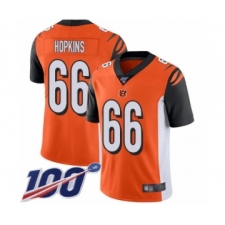 Men's Cincinnati Bengals #66 Trey Hopkins Orange Alternate Vapor Untouchable Limited Player 100th Season Football Jersey