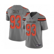 Men's Cleveland Browns #93 Trevon Coley Limited Gray Inverted Legend Football Jersey