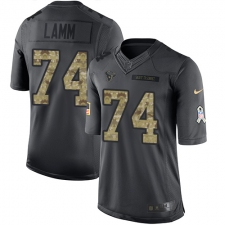 Youth Nike Houston Texans #74 Kendall Lamm Limited Black 2016 Salute to Service NFL Jersey
