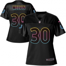 Women's Nike Indianapolis Colts #30 Rashaan Melvin Game Black Fashion NFL Jersey