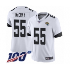 Men's Jacksonville Jaguars #55 Lerentee McCray White Vapor Untouchable Limited Player 100th Season Football Jersey