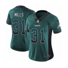 Women's Nike Philadelphia Eagles #31 Jalen Mills Limited Green Rush Drift Fashion NFL Jersey