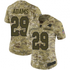 Women's Nike Carolina Panthers #29 Mike Adams Limited Camo 2018 Salute to Service NFL Jersey