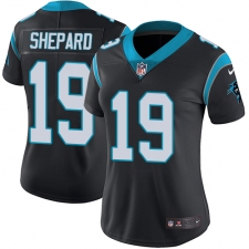 Women's Nike Carolina Panthers #19 Russell Shepard Black Team Color Vapor Untouchable Limited Player NFL Jersey