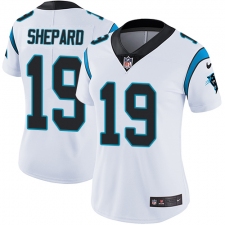 Women's Nike Carolina Panthers #19 Russell Shepard White Vapor Untouchable Limited Player NFL Jersey