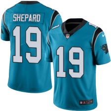 Youth Nike Carolina Panthers #19 Russell Shepard Blue Alternate Vapor Untouchable Limited Player NFL Jersey