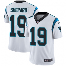 Youth Nike Carolina Panthers #19 Russell Shepard White Vapor Untouchable Limited Player NFL Jersey