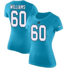 NFL Women's Nike Carolina Panthers #60 Daryl Williams Blue Rush Pride Name & Number T-Shirt
