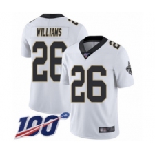 Men's New Orleans Saints #26 P.J. Williams White Vapor Untouchable Limited Player 100th Season Football Jersey