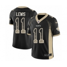 Men's Nike New Orleans Saints #11 Tommylee Lewis Limited Black Rush Drift Fashion NFL Jersey