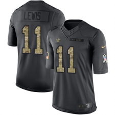 Youth Nike New Orleans Saints #11 Tommylee Lewis Limited Black 2016 Salute to Service NFL Jersey