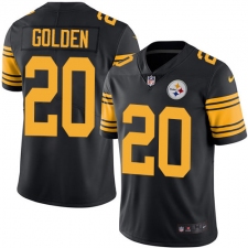 Men's Nike Pittsburgh Steelers #21 Robert Golden Limited Black Rush Vapor Untouchable NFL Jersey