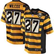 Youth Nike Pittsburgh Steelers #27 J.J. Wilcox Limited Yellow/Black Alternate 80TH Anniversary Throwback NFL Jersey