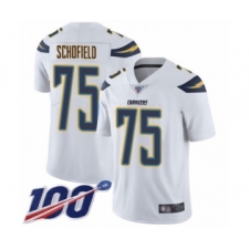 Men's Los Angeles Chargers #75 Michael Schofield White Vapor Untouchable Limited Player 100th Season Football Jersey