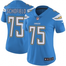 Women's Nike Los Angeles Chargers #75 Michael Schofield Electric Blue Alternate Vapor Untouchable Limited Player NFL Jersey