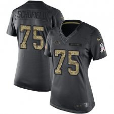 Women's Nike Los Angeles Chargers #75 Michael Schofield Limited Black 2016 Salute to Service NFL Jersey