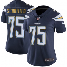 Women's Nike Los Angeles Chargers #75 Michael Schofield Navy Blue Team Color Vapor Untouchable Limited Player NFL Jersey