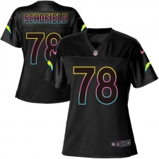 Women's Nike Los Angeles Chargers #78 Michael Schofield Game Black Fashion NFL Jersey