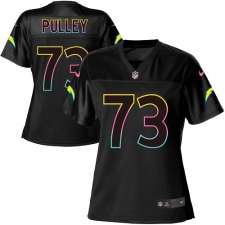 Women's Nike Los Angeles Chargers #73 Spencer Pulley Game Black Fashion NFL Jersey