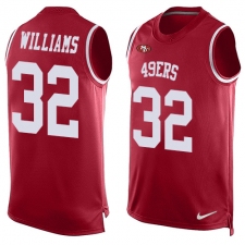 Men's Nike San Francisco 49ers #32 Joe Williams Limited Red Player Name & Number Tank Top NFL Jersey