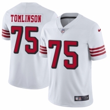 Men's Nike San Francisco 49ers #75 Laken Tomlinson Elite White Rush Vapor Untouchable NFL Jersey