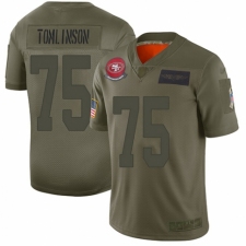 Youth San Francisco 49ers #75 Laken Tomlinson Limited Camo 2019 Salute to Service Football Jersey