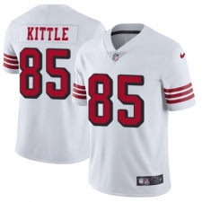 Men's Nike San Francisco 49ers #85 George Kittle Elite White Rush Vapor Untouchable NFL Jersey