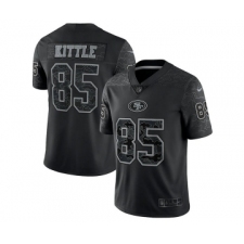 Men's San Francisco 49ers #85 George Kittle Black Reflective Limited Stitched Football Jersey
