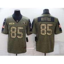 Men's San Francisco 49ers #85 George Kittle Nike Camo 2021 Salute To Service Limited Player Jersey
