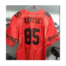Men's San Francisco 49ers #85 George Kittle red black Jersey