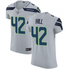 Men's Nike Seattle Seahawks #42 Delano Hill Grey Alternate Vapor Untouchable Elite Player NFL Jersey