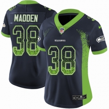 Women's Nike Seattle Seahawks #38 Tre Madden Limited Navy Blue Rush Drift Fashion NFL Jersey