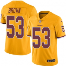 Youth Nike Washington Redskins #56 Zach Brown Limited Gold Rush Vapor Untouchable NFL Jersey