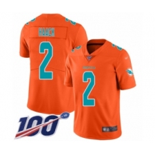 Men's Miami Dolphins #2 Matt Haack Limited Orange Inverted Legend 100th Season Football Jersey