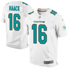 Men's Nike Miami Dolphins #16 Matt Haack Elite White NFL Jersey