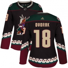 Women's Adidas Arizona Coyotes #18 Christian Dvorak Authentic Black Alternate NHL Jersey
