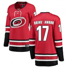 Women's Carolina Hurricanes #17 Rod Brind'Amour Fanatics Branded Red Home Breakaway NHL Jersey