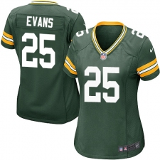 Women's Nike Green Bay Packers #25 Marwin Evans Game Green Team Color NFL Jersey