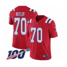 Men's New England Patriots #70 Adam Butler Red Alternate Vapor Untouchable Limited Player 100th Season Football Jersey