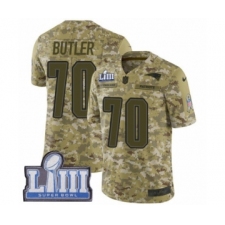 Men's Nike New England Patriots #70 Adam Butler Limited Camo 2018 Salute to Service Super Bowl LIII Bound NFL Jersey