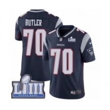 Men's Nike New England Patriots #70 Adam Butler Navy Blue Team Color Vapor Untouchable Limited Player Super Bowl LIII Bound NFL Jersey
